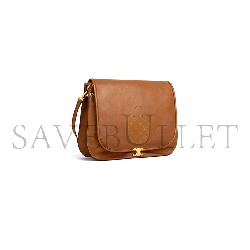 CELINE SOFT TRIOMPHE BESACE IN SUPPLE SHINY LAMBSKIN 123632T88.GFY5 (34*25*13cm)  